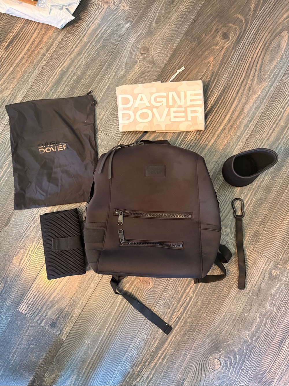 Dagne Dover Black Baby Bag Backpack with Front Zips